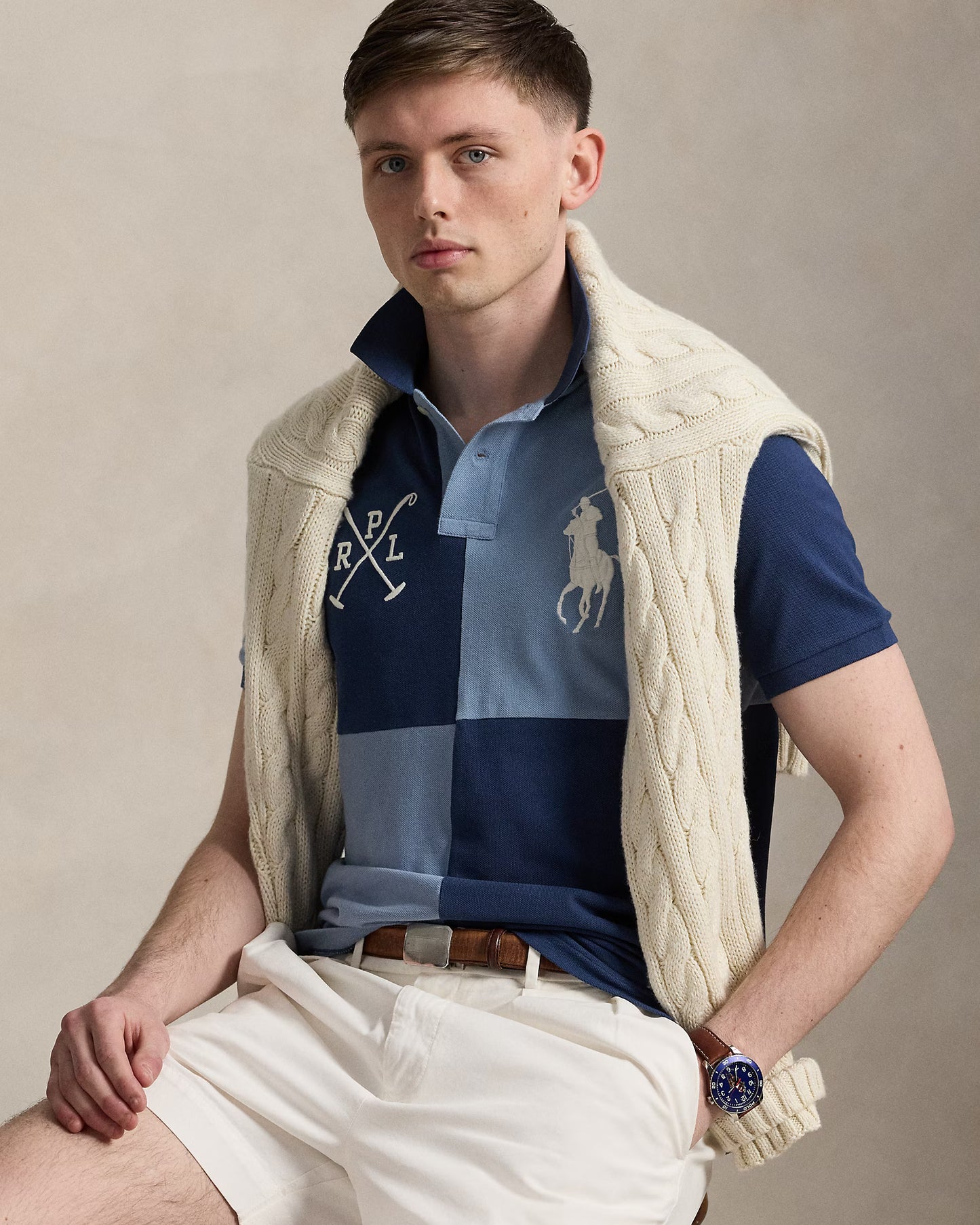 Custom Slim Fit Big Pony Mesh Polo Shirt