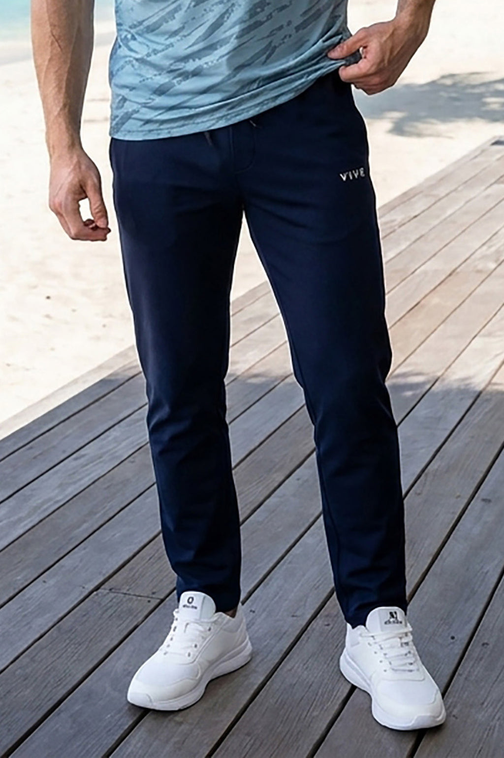 VIVE Navy Blue Relaxed Fit Trouser