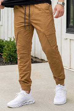 VIVE Camel Multi Pockets Cargo Pant