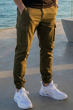VIVE Olive Multi Pockets Cargo Pant